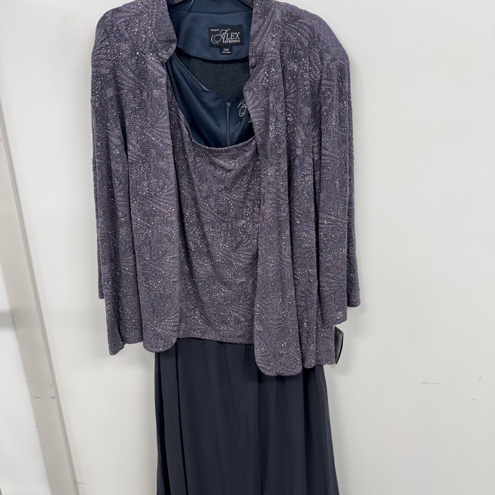 Alex Evenings Midnight Blue 2-piece Dress